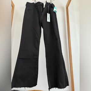 Just USA stretchy Classic Black Women's cropped flare Jeans NWT midrise size 10